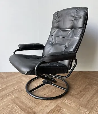 Ikea Retro Black Swivel & Recline Chair Armchair * Free Delivery * • £170