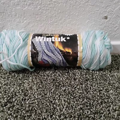 Natura Wintuk Acrylic Yarn 4 Ply Worsted 3 Oz Blue Green Ombre 975 • $4.94
