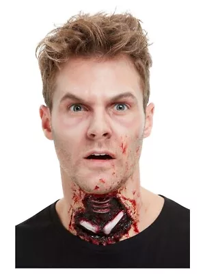 Throat Horror Wound Latex Prosthetic Special FX Halloween Make Up Fancy Dress • £6.39
