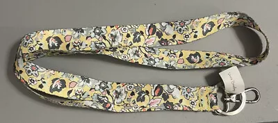 Vera Bradley Wide ID Lanyard In Sunny Garden Yellow Floral Pattern 26739-R29 • $8.99