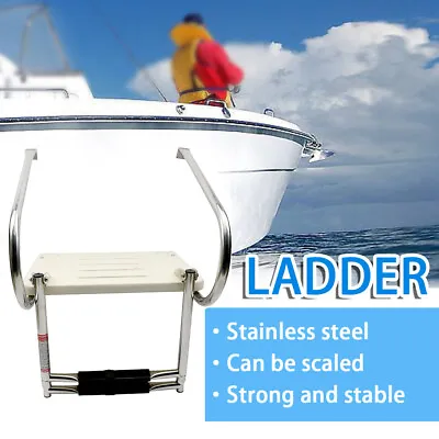 Boat 2 Step Ladder Swim Polyethylene Inboard/Outboard Platform Stainless Marine • $109.79