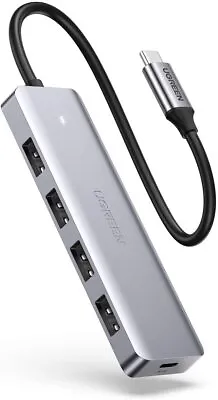 $25.92 • Buy UGREEN USB C Hub 4 Ports USB Type C To USB 3.0 Hub Adapter With Micro USB For Ma