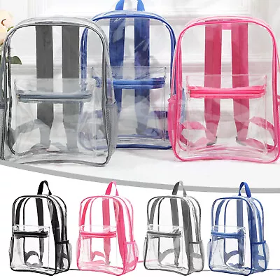 Clear BackpackSee Through BackpackTransparent School BagShoulder BagBook Bag • $15.19