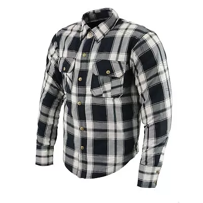 Milwaukee Leather Men's Plaid Flannel Biker Shirt With Ce Approved Armor • $99.99