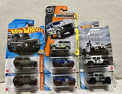 🔥Hot Wheels/Matchbox Land Rover Defender 90 Lot Of 7! Double Cab~Forza • $19.95