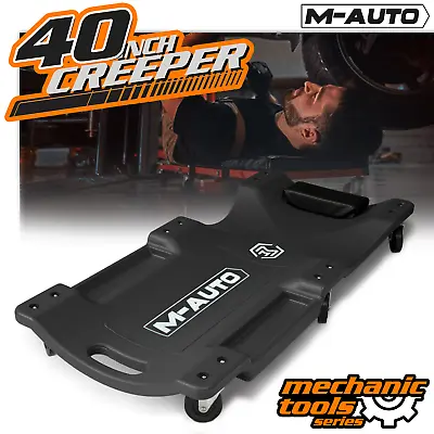 40  Black Roller Plastic Low Profile Creeper Vehicle Mechanic Repair W/Head Rest • $52.99