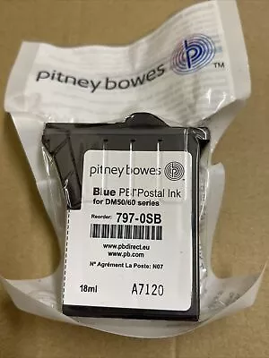 £34.99 • Buy Genuine Original Pitney Bowes BLUE K700 DM50 Franking Ink Cartridge 797-0SB