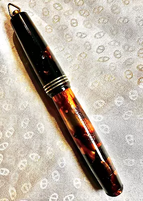 Vintage OMAS 'Lucens' Lady Brown Marbled Transluscent (ca. 1937) Fountain Pen • $2071.23