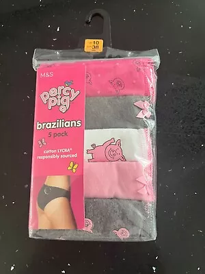 £6.99 • Buy M&s Collection Pink Mix 5 Pack Percy Pig Brazillans