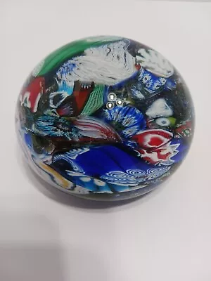 Multi Colored Paperweight Murano Style Art Glass 3  Figurine  • $19.99