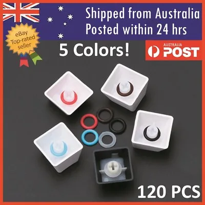 Keycap Rubber O-Ring Keyboard O Rings Switch Dampeners Cherry MX Key Stem 120 Pc • $6.95