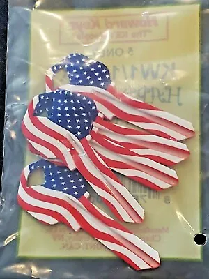 $11.99 • Buy 5 Stars & Stripes American Flag Blank House Keys For KW1/10-HK1 Kwikset Uncut