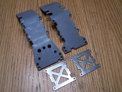 Fits Traxxas 4910 2.5 T-maxx Front Rear Skid Plates W/ Brace 3906 E-maxx Set 3.3 • $3.39