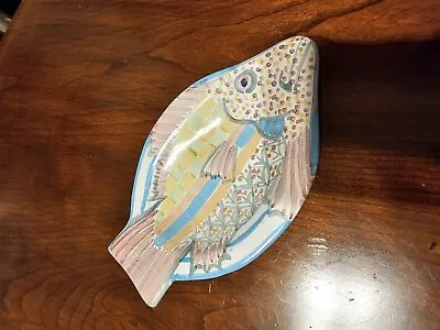 Mackenzie Childs SMALL FISH PLATE PINK Handmade Hand-Painted • $79.97