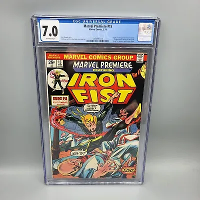 Marvel Premiere 15 CGC 7.0 1st App Iron Fist Comics 1974 • $224.99