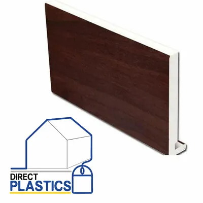 Rosewood UPVC Full Thickness 18mm Fascia Board  5m Length Various Sizes • £54.88