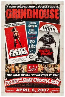 Grindhouse - Quentin Tarantino - Robert Rodriguez - Movie Poster - Teaser • $10.99