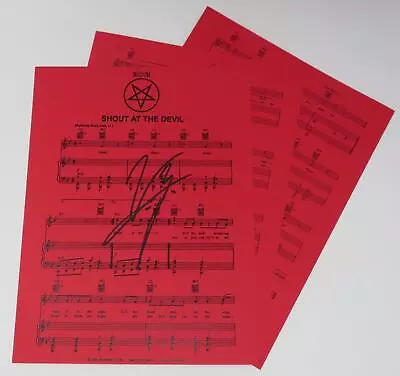 Vince Neil MOTLEY CRUE Signed Autograph  Shout At The Devil  Sheet Music JSA • $124.99