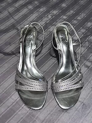 Nina New York- The Touch Silver Sparkly Heels Women’s Size 11 • $8.99