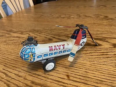 U.s. Navy Twin Turbine Helicopter Daiya Tin Toy. Parts Or Not Working • $30