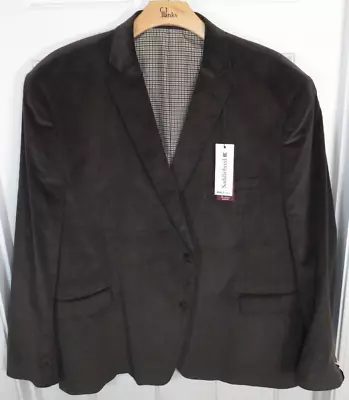 Saddlebred Heritage Corduroy Blazer 54R Charcoal 2 Button Jacket Sport Coat NEW • $43.90