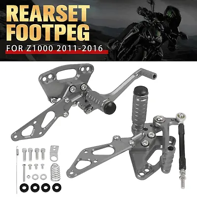 Adjustable Rearsets Footrest Foot Pegs Rear Set Fit For Kawasaki Z1000 2011-2016 • $99.99