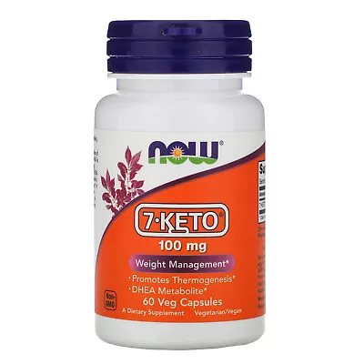 NOW Foods 7-Keto DHEA 100 Mg 60 Caps BURN FAT BOOST ENERGY HEALTH IMMUNITY • $24.99