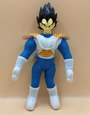 Vintage 2000 Dragon Ball Z Anime Plush Hard Head Bendy Doll Vegeta DBZ Figure • $19.99