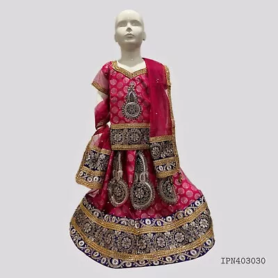 $75.99 • Buy Traditional Indian Hand Made Lahnga Choli/Chania Choli For Kids Girls 6-8Years
