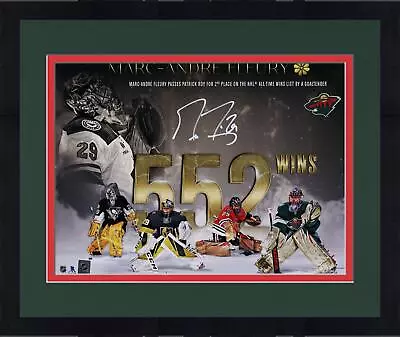 FRMD Marc-Andre Fleury Minnesota Wild Signed 16x20 Second In Wins Stylized Photo • $209.99