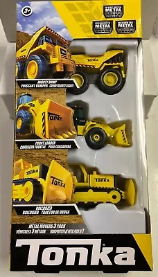 NEW Tonka - Metal Movers 3 Pack - Mighty Dump Truck Front Loader & Bulldozer • $32.53