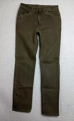 Vintage Mr. Lee Men's Jean Size 32x34 Olive Green Straight Leg (30x33.5) • $45