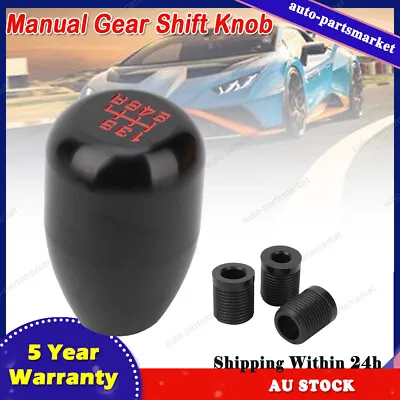 $24.55 • Buy Black 6 Speed Manual Car Gear Stick Shift Knob Lever Stick Shifter Universal MA