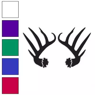 Elk Deer Antler Vinyl Decal Sticker Multiple Colors & Sizes #3869 • $4.95