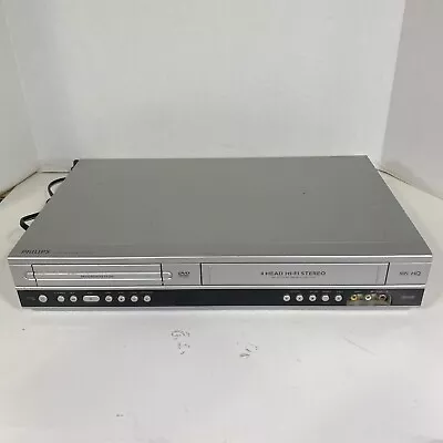 PHILIPS DVP3340V DVD VCR Combo VHS Player Silver - NO REMOTE • $49.97