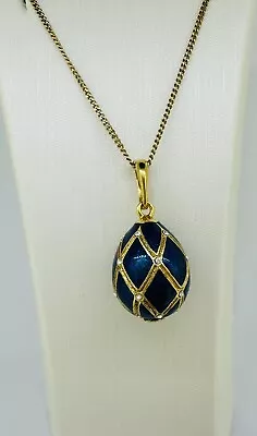 FABERGE PENDANT Crafted In 18ct Gold And 9Ct Gold Chain • £375