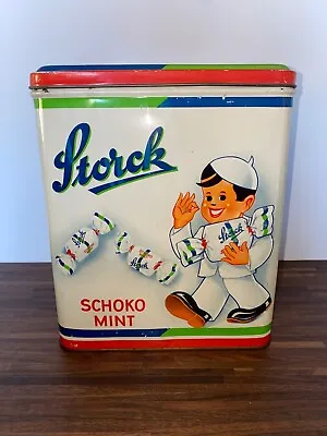 Large Vintage Storck Schoko Mint Candy Tin Metal Box Made In Germany RARE • $60