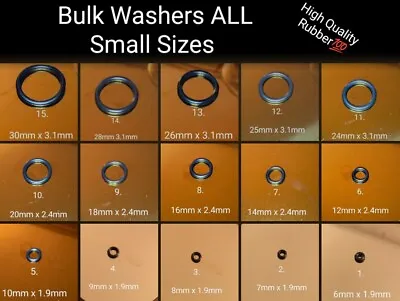 Bulk Washers All Small Sizes - Nitrile Rubber - National Standard • £1.25