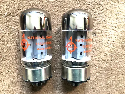 £44 • Buy National Electronics 6550 KT88 6550A Matched Pair USA Made Valves Tubes