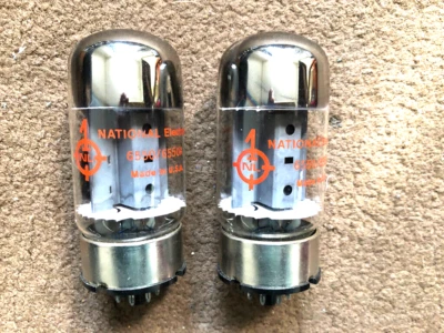 £44 • Buy National Electronics 6550 KT88 6550A Matched Pair USA Made Valves Tubes