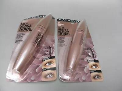 2-COUNT MAYBELLINE LASH SENSATIONAL MASCARA 254 VERY BLACK 0.32oz SEALED • $10.95