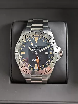 Steinhart Ocean One Vintage GMT Automatic Swiss 42mm Watch 103-0713 • £345