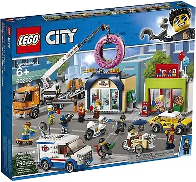 Lego City Town 60233 DONUT SHOP OPENING Police TV Taxi Mobile Crane NEW SEALED • $237.49