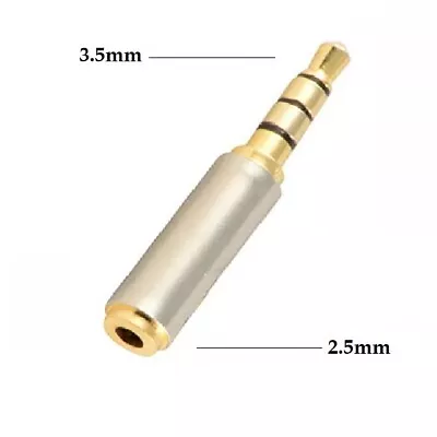 3.5mm Male To 2.5mm Female Headphone Jack Adapter • £2.98