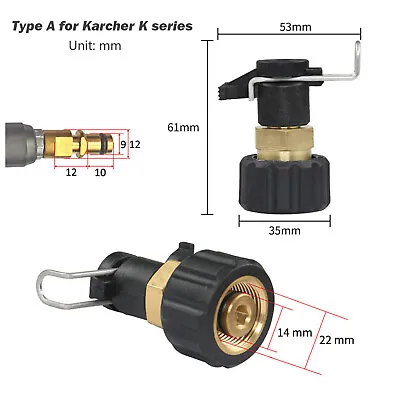 Connector M22 Trigger Gun For Karcher K/Bosch Pressure Washer Hose Connector UK • £10.85