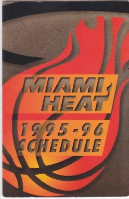 1995-96 Miami Heat Basketball Pocket Schedule • $3.50