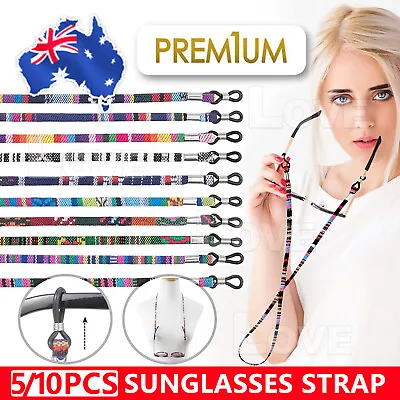 $4.85 • Buy 5/10x Colorful Sunglasses Strap Eyeglass Chain Reading Glasses Holder Neck Cord