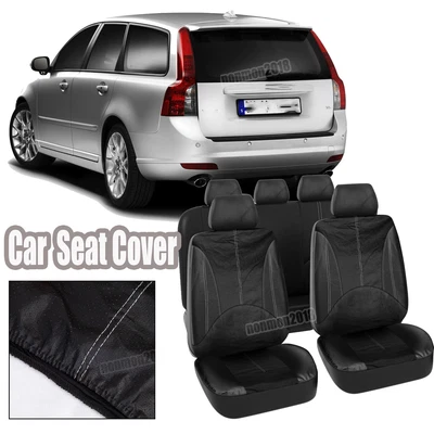 $30.99 • Buy 9PCS Car Seat Covers PVC Leather Full Set Waterproof Front Rear Seat Protector