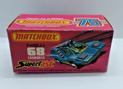 MATCHBOX SUPERFAST NO.68b COSMOBILE  ORIGINAL  DISPLAY/STORAGE BOX ONLY • £12.49