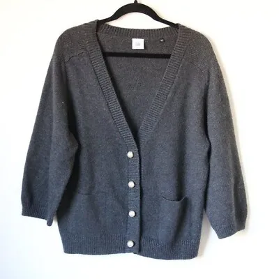 CABI Culture Pearl Buttons Knit Smoky Cardigan 3533 Drop Shoulder 3/4 Sleeve MED • $34.50